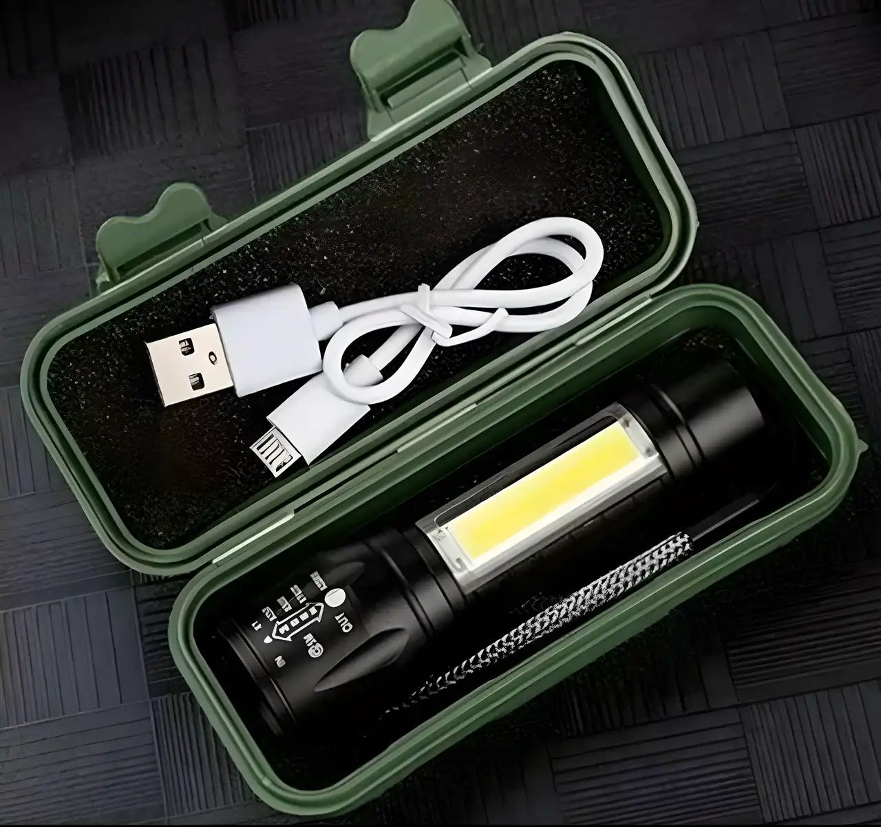 Pocket Size Mini Portable Xpe + Cob Led Tactical Flashlight