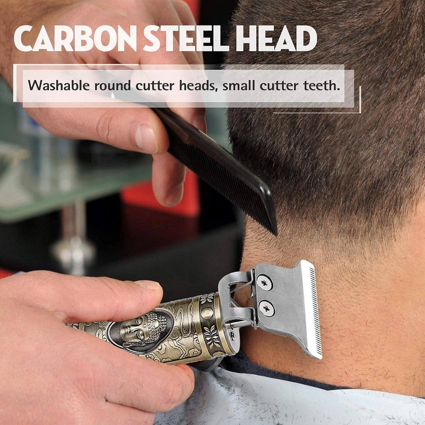 GOLDEN TRIMMER Smart Beard Trimmer - Power adapt technology for precise trimming for Men- 20 settings; 90 min run time with Quick Charge,