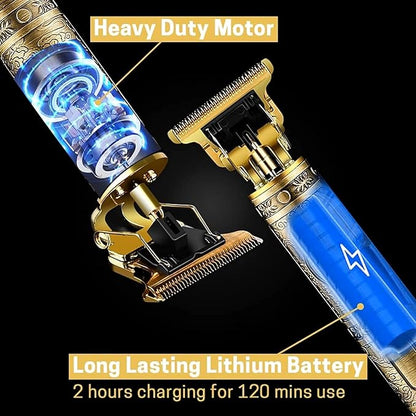 GOLDEN TRIMMER Smart Beard Trimmer - Power adapt technology for precise trimming for Men- 20 settings; 90 min run time with Quick Charge,